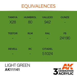 AK Interactive 3rd Gen Light Green 17ml - Hobby Heaven