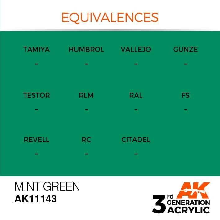 AK Interactive 3rd Gen Mint Green 17ml - Hobby Heaven