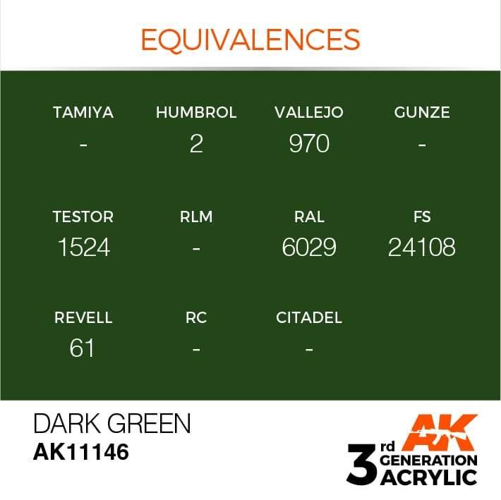 AK Interactive 3rd Gen Dark Green 17ml - Hobby Heaven