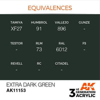 AK Interactive 3rd Gen Extra Dark Green 17ml - Hobby Heaven
