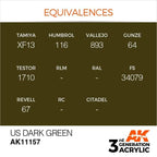 AK Interactive 3rd Gen US Dark Green 17ml - Hobby Heaven