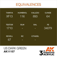 AK Interactive 3rd Gen US Dark Green 17ml - Hobby Heaven
