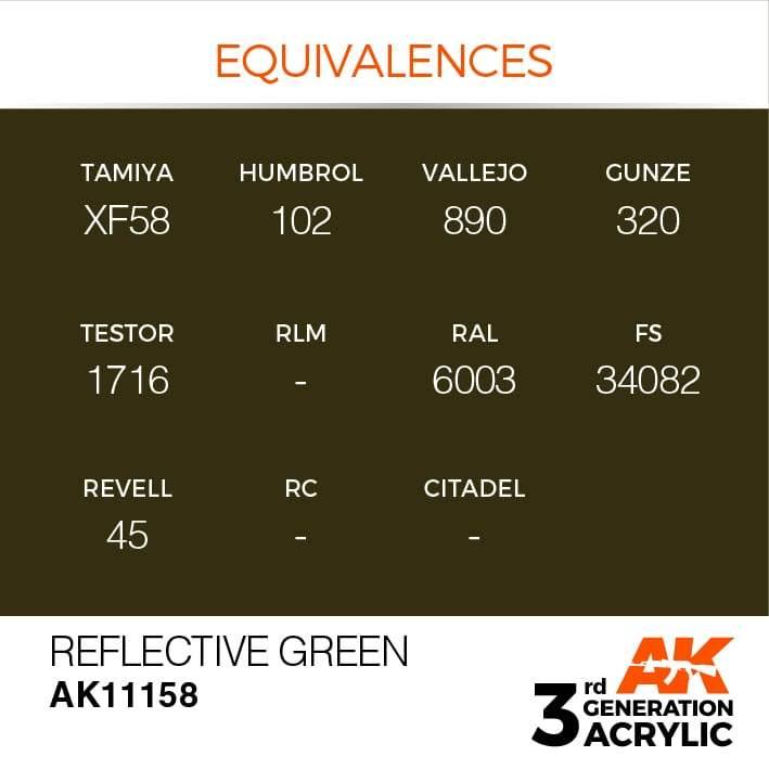 AK Interactive 3rd Gen Reflective Green 17ml - Hobby Heaven