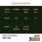 AK Interactive 3rd Gen Black Green 17ml - Hobby Heaven