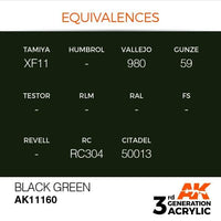 AK Interactive 3rd Gen Black Green 17ml - Hobby Heaven
