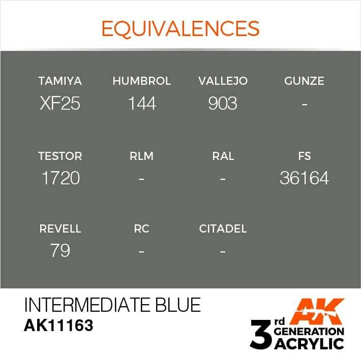 AK Interactive 3rd Gen Intermediate Blue 17ml - Hobby Heaven