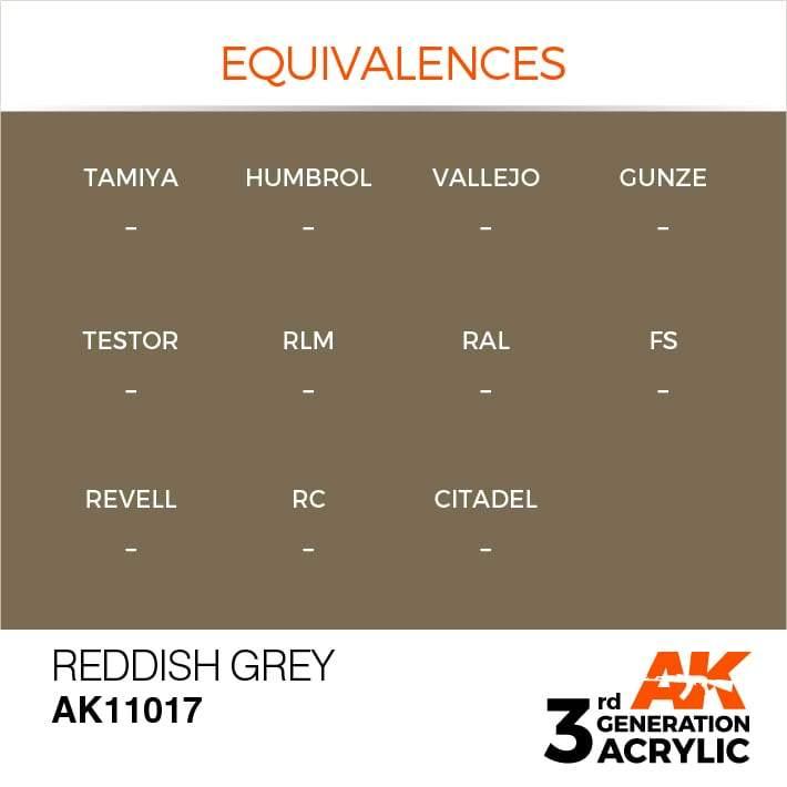 AK Interactive 3rd Gen Reddish Grey 17ml - Hobby Heaven