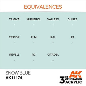 AK Interactive 3rd Gen Snow Blue 17ml - Hobby Heaven