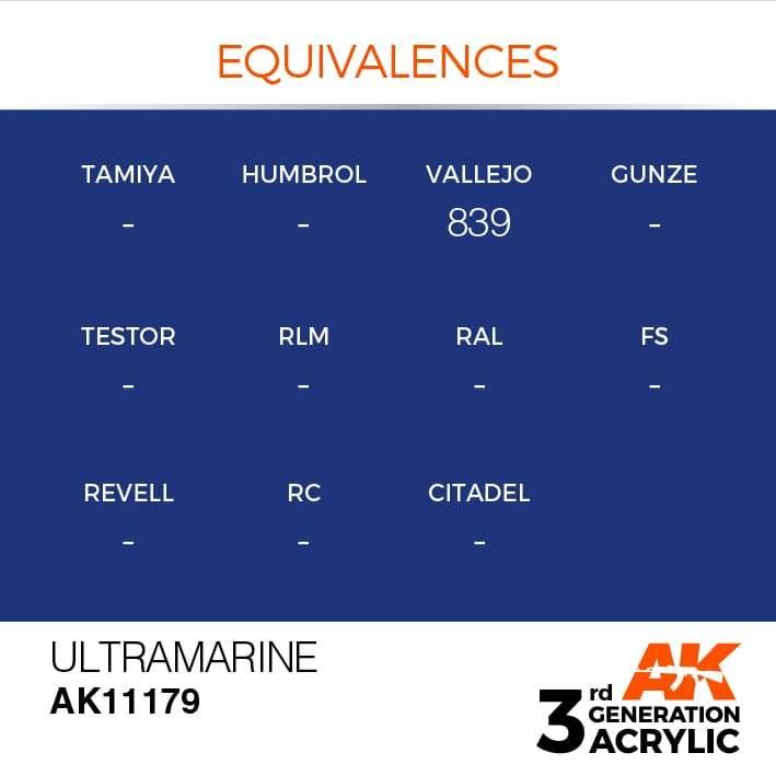AK Interactive 3rd Gen Ultramarine 17ml - Hobby Heaven