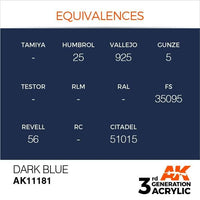 AK Interactive 3rd Gen Dark Blue 17ml - Hobby Heaven
