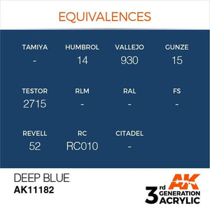 AK Interactive 3rd Gen Deep Blue 17ml - Hobby Heaven