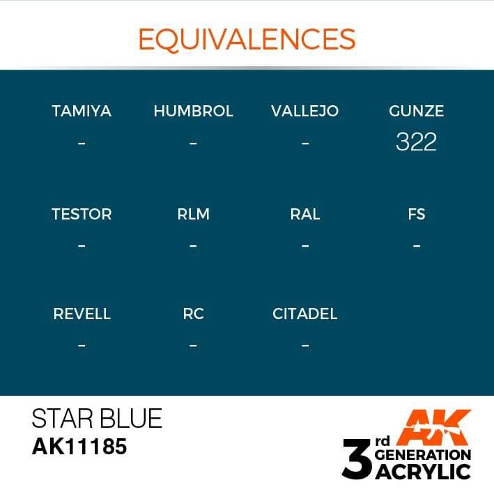 AK Interactive 3rd Gen Star Blue 17ml - Hobby Heaven