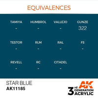 AK Interactive 3rd Gen Star Blue 17ml - Hobby Heaven
