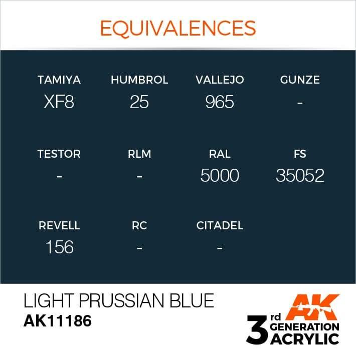 AK Interactive 3rd Gen Light Prussian Blue 17ml - Hobby Heaven