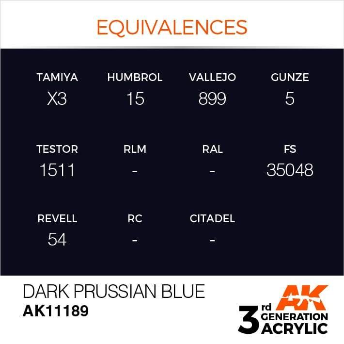 AK Interactive 3rd Gen Dark Prussian Blue 17ml - Hobby Heaven