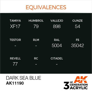 AK Interactive 3rd Gen Dark Sea Blue 17ml - Hobby Heaven