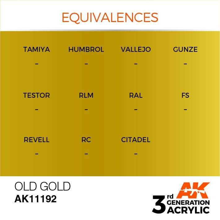 AK Interactive 3rd Gen Old Gold 17ml - Hobby Heaven
