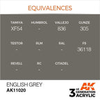 AK Interactive 3rd Gen English Grey 17ml - Hobby Heaven