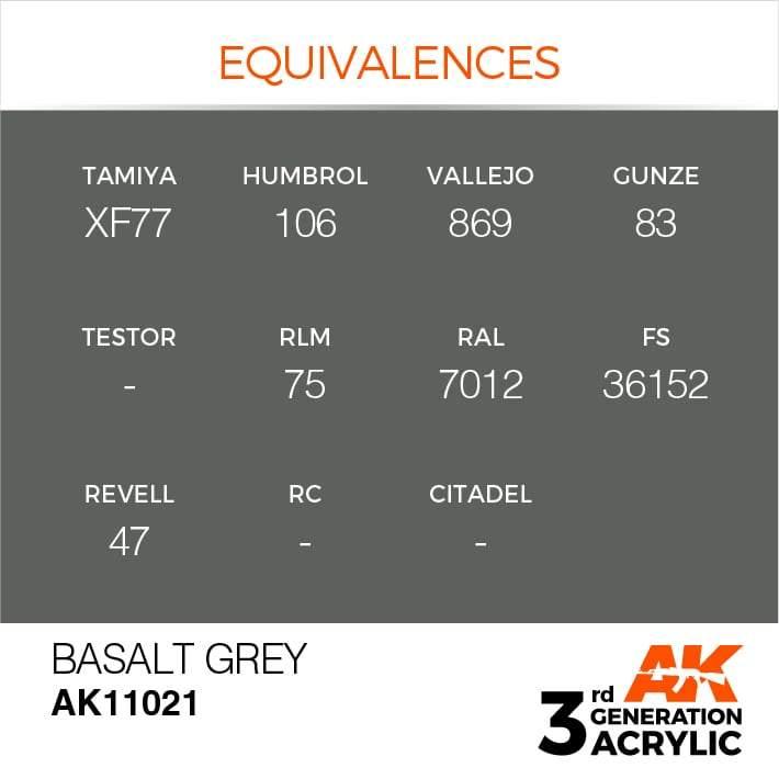 AK Interactive 3rd Gen Basalt Grey 17ml - Hobby Heaven