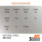 AK Interactive 3rd Gen Natural Steel 17ml - Hobby Heaven