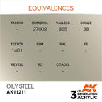 AK Interactive 3rd Gen Oily Steel 17ml - Hobby Heaven