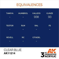 AK Interactive 3rd Gen Clear Blue 17ml - Hobby Heaven
