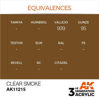 AK Interactive 3rd Gen Clear Smoke 17ml - Hobby Heaven