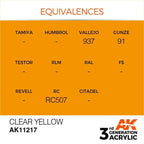 AK Interactive 3rd Gen Clear Yellow 17ml - Hobby Heaven