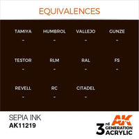 AK Interactive 3rd Gen Sepia INK 17ml - Hobby Heaven