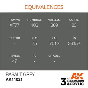 AK Interactive 3rd Gen Basalt Grey 17ml - Hobby Heaven