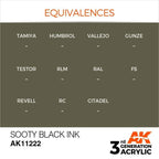 AK Interactive 3rd Gen Sooty Black INK 17ml - Hobby Heaven