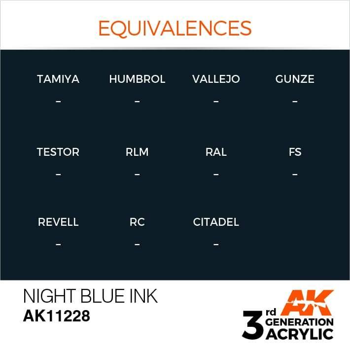 AK Interactive 3rd Gen Night Blue INK 17ml - Hobby Heaven