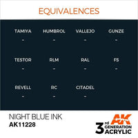 AK Interactive 3rd Gen Night Blue INK 17ml - Hobby Heaven