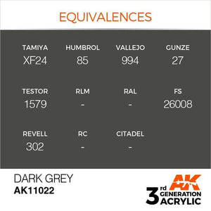 AK Interactive 3rd Gen Dark Grey 17ml - Hobby Heaven