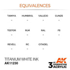 AK Interactive 3rd Gen Titanium White INK 17ml - Hobby Heaven