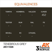 AK Interactive 3rd Gen Tenebrous Grey 17ml - Hobby Heaven
