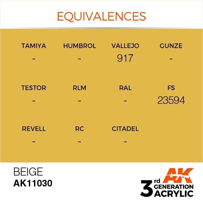 AK Interactive 3rd Gen Beige 17ml - Hobby Heaven