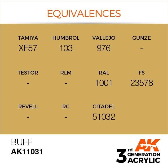 AK Interactive 3rd Gen Buff 17ml - Hobby Heaven