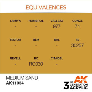 AK Interactive 3rd Gen Medium Sand 17ml - Hobby Heaven