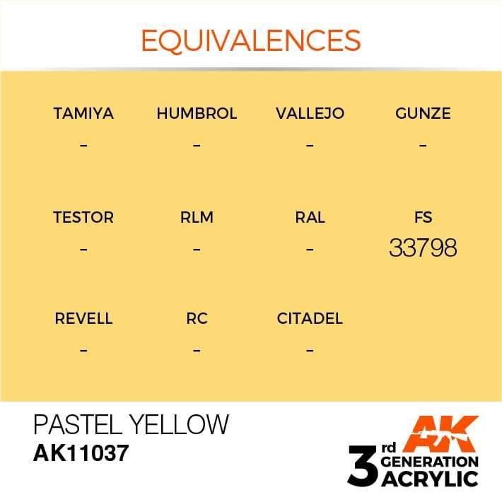 AK Interactive 3rd Gen Pastel Yellow 17ml - Hobby Heaven