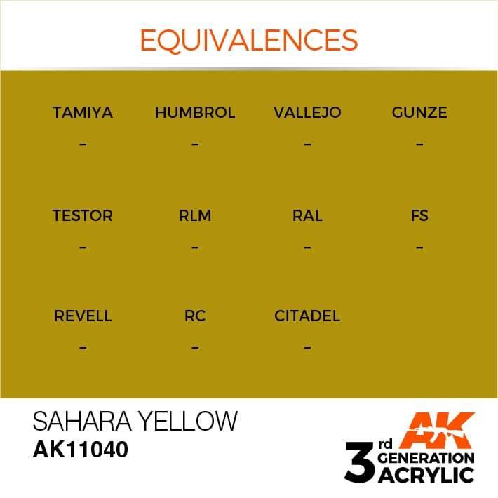 AK Interactive 3rd Gen Sahara Yellow 17ml - Hobby Heaven
