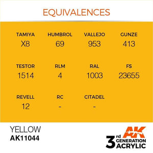 AK Interactive 3rd Gen Yellow 17ml - Hobby Heaven