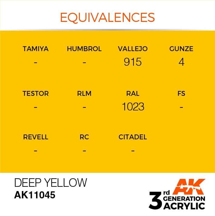 AK Interactive 3rd Deep Yellow 17ml - Hobby Heaven