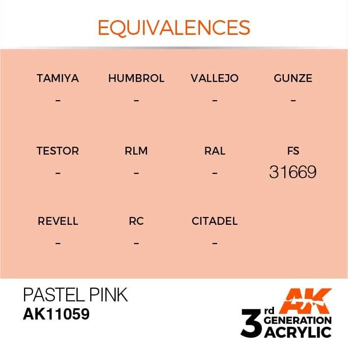 AK Interactive 3rd Gen Pastel Pink 17ml - Hobby Heaven