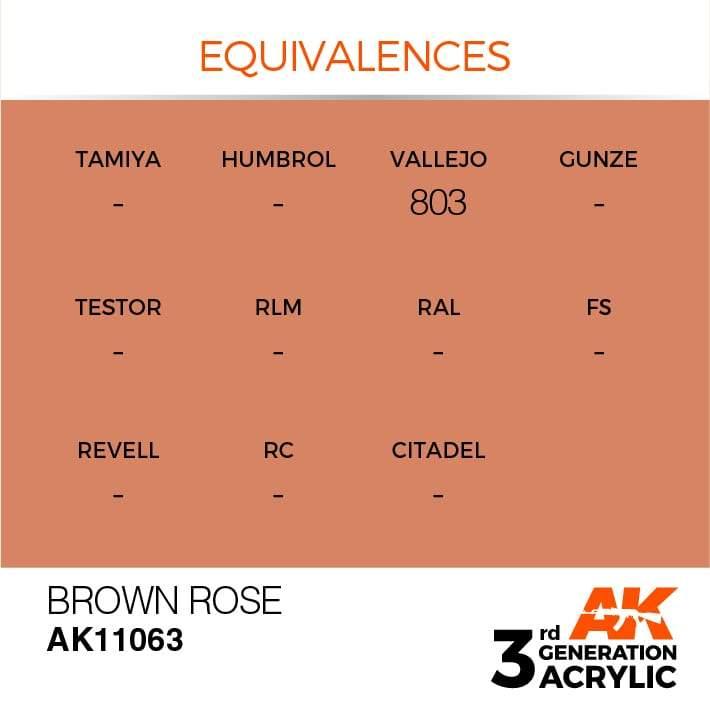 AK Interactive 3rd Gen Brown Rose 17ml - Hobby Heaven