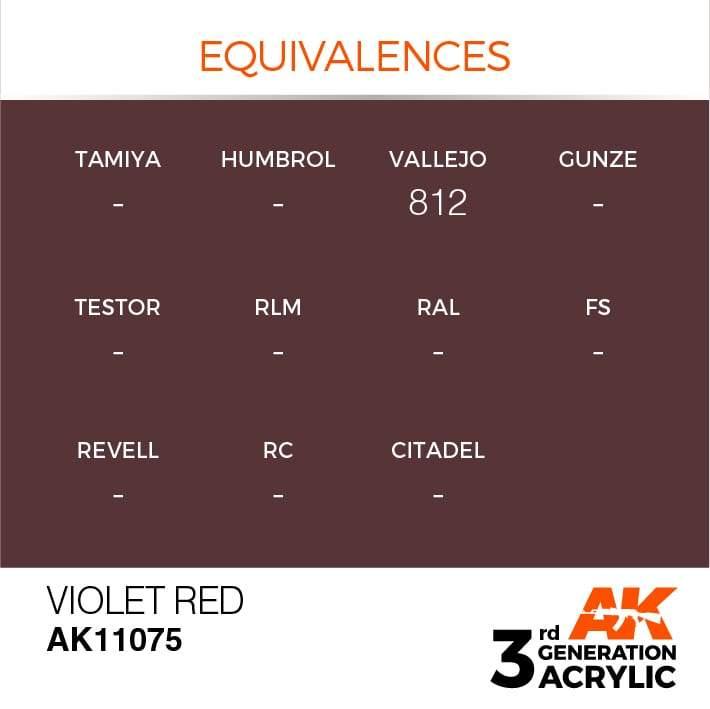 AK Interactive 3rd Gen Violet Red 17ml - Hobby Heaven