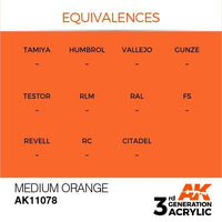 AK Interactive 3rd Gen Medium Orange 17ml - Hobby Heaven
