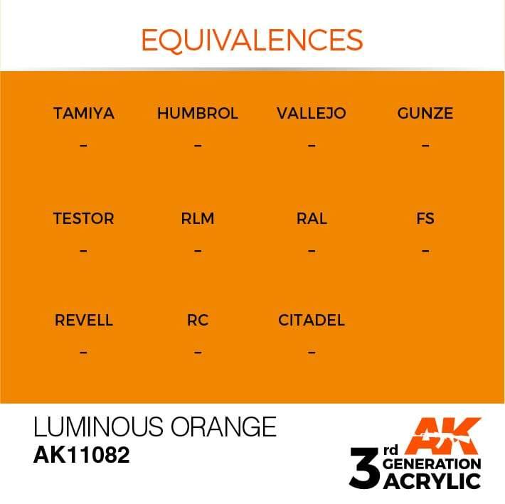 AK Interactive 3rd Gen Luminous Orange 17ml - Hobby Heaven