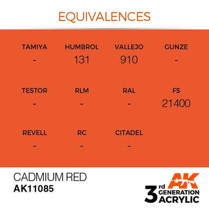 AK Interactive 3rd Gen Cadmium Red 17ml - Hobby Heaven