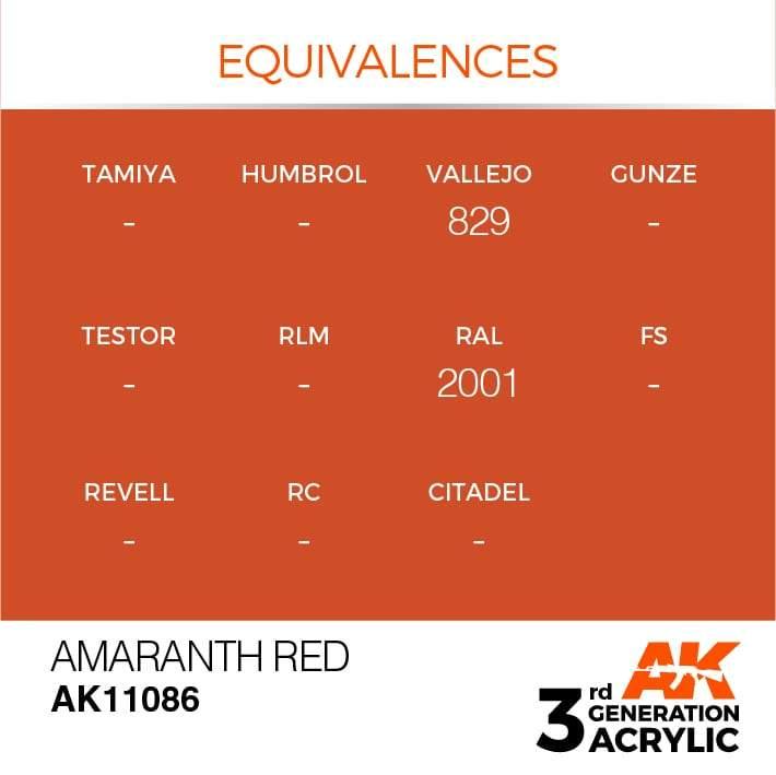 AK Interactive 3rd Gen Amaranth Red 17ml - Hobby Heaven